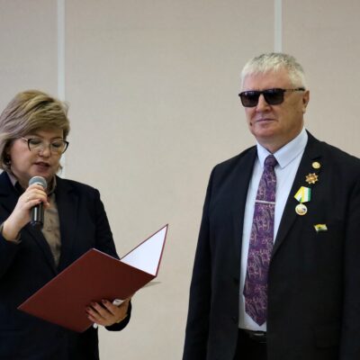 Председатель Чебаркульской МО ВОС Виктор Кушлаков встретился с инвалидами по зрению Аргаяшской группы