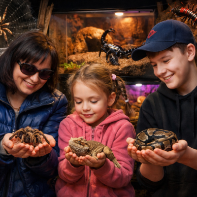 Мир пауков: кусинцы посетили выставку экзотических животных