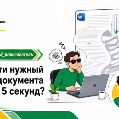 Как найти нужный раздел документа Word за 5 секунд?