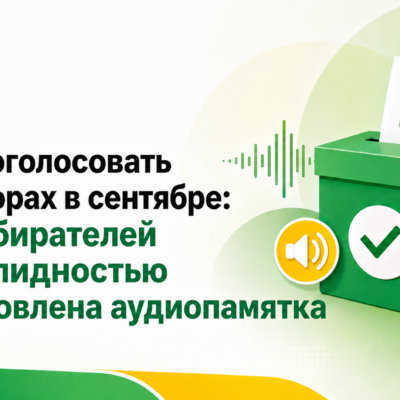 Как проголосовать на выборах в сентябре: для избирателей с инвалидностью подготовлена аудиопамятка