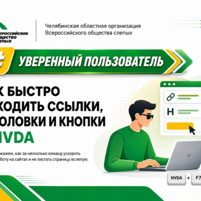 Не листайте сайт вслепую: как быстро находить ссылки, заголовки и кнопки с NVDA