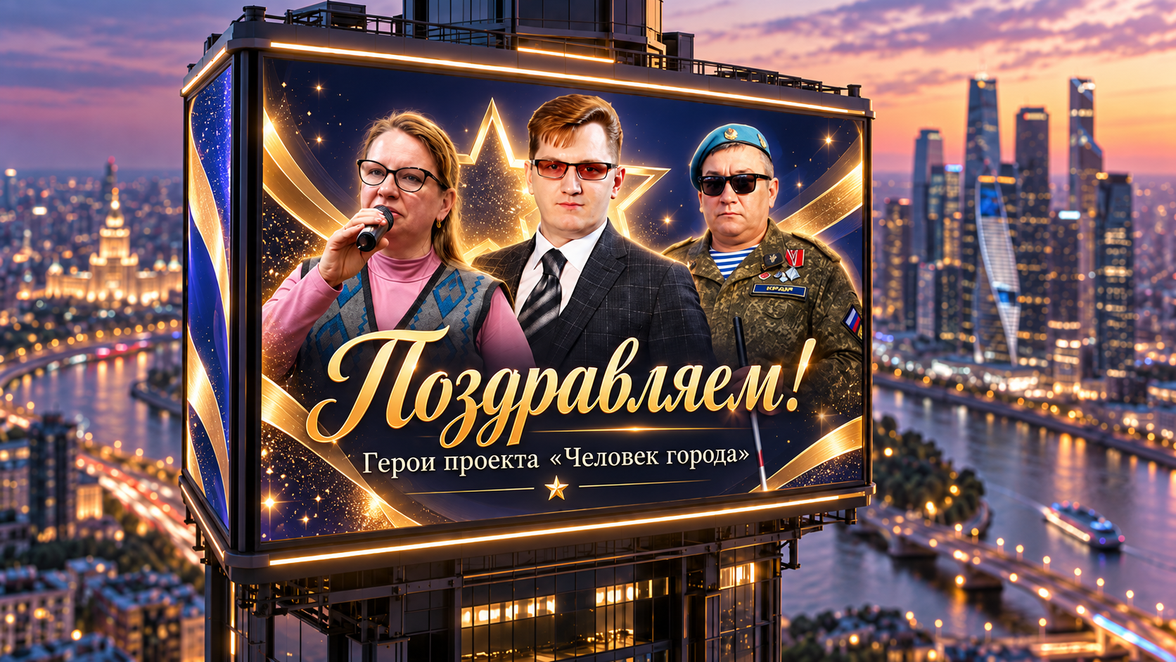 Незрячий, слабовидящая и благотворитель ЧООО ВОС вошли в число лучших людей города Челябинска