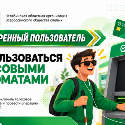 Как незрячему самостоятельно воспользоваться банкоматом Сбера?